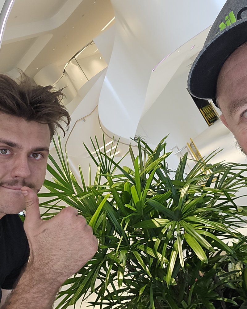 Crew selfie at the Brisbane International tennis