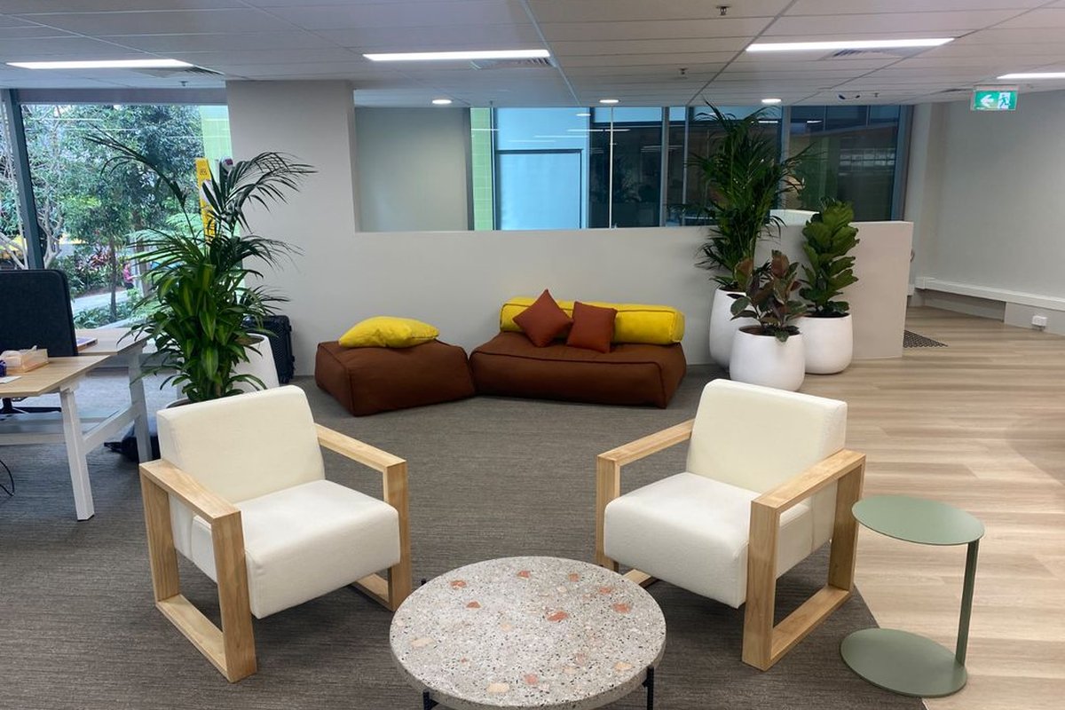 A healthcare or aged-care interior with indoor planting