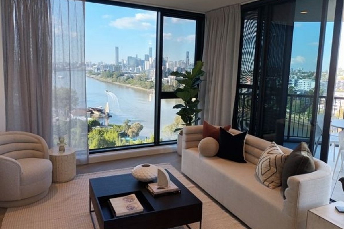 A premium residential interior with indoor planting